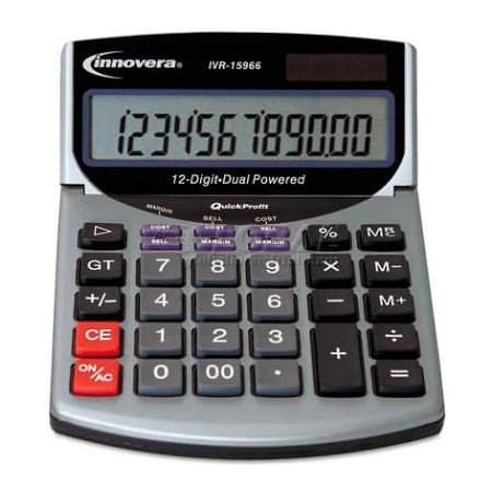 Innovera Innovera 15968 Compact Desktop Calculator, 12-Digit LCD 15968